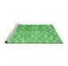 Sideview of Machine Washable Persian Emerald Green Traditional Area Rugs, wshtr3566emgrn