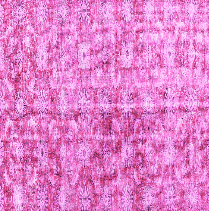 Square Machine Washable Persian Pink Traditional Rug, wshtr3566pnk