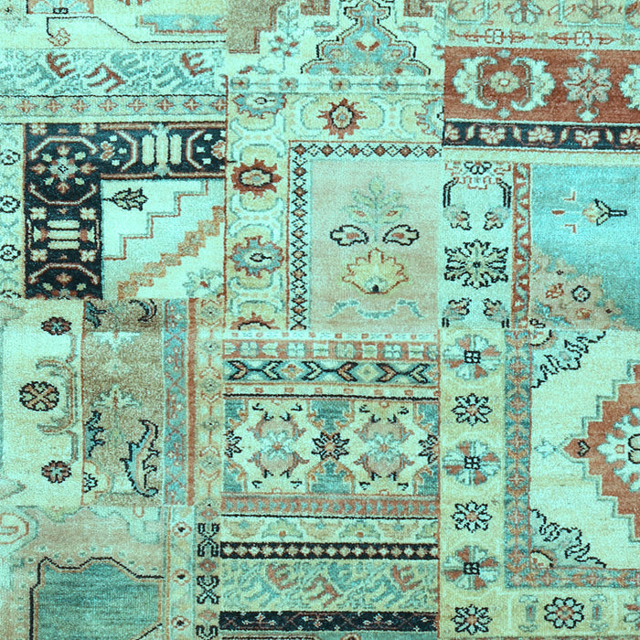 Machine Washable Persian Light Blue Traditional Rug, wshtr3567lblu