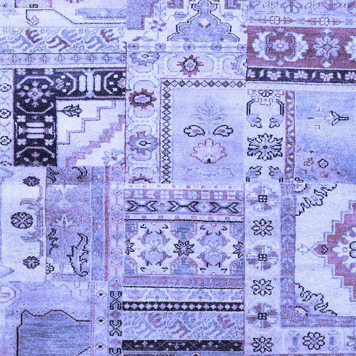 Machine Washable Persian Blue Traditional Rug, wshtr3567blu