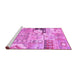 Sideview of Machine Washable Persian Purple Traditional Area Rugs, wshtr3567pur