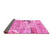 Sideview of Persian Pink Traditional Rug, tr3567pnk