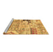 Sideview of Machine Washable Persian Brown Traditional Rug, wshtr3567brn