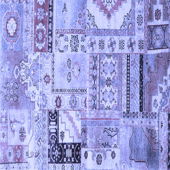 Square Machine Washable Persian Blue Traditional Rug, wshtr3567blu