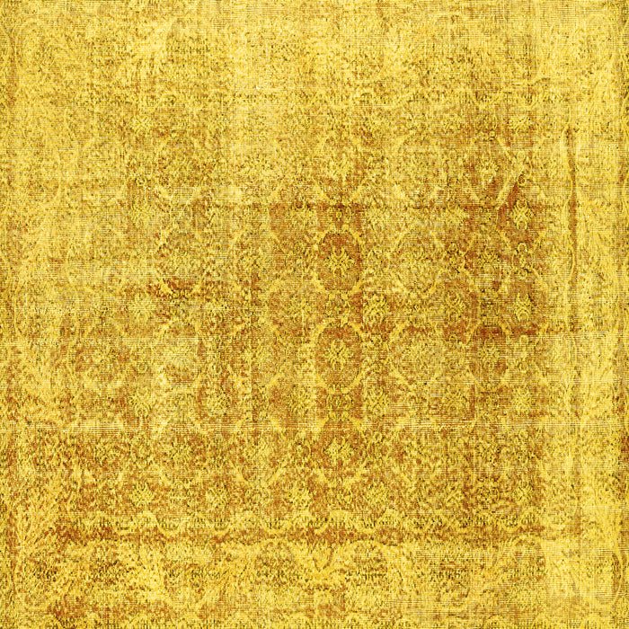 Square Persian Yellow Traditional Rug, tr3568yw