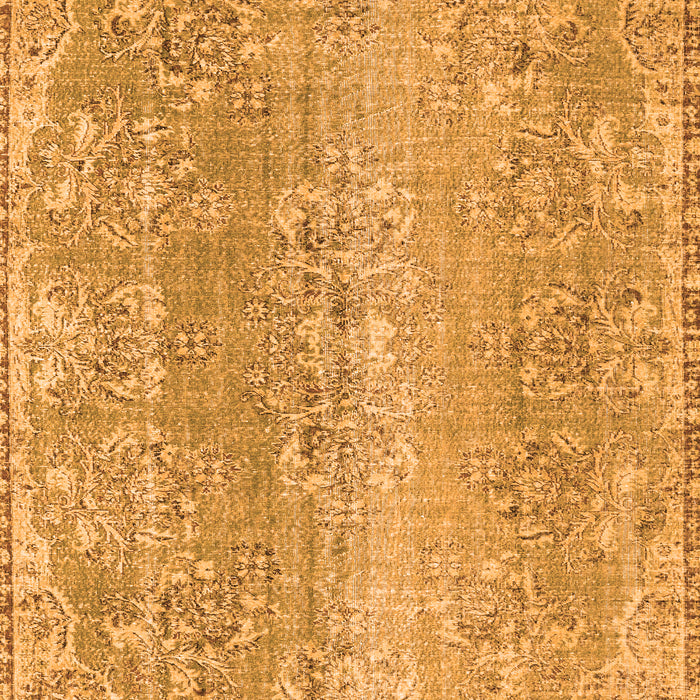 Serging Thickness of Machine Washable Persian Orange Traditional Area Rugs, wshtr3569org