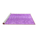 Sideview of Machine Washable Persian Purple Traditional Area Rugs, wshtr3569pur