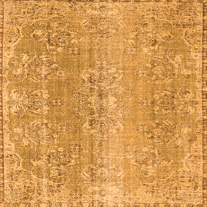 Serging Thickness of Persian Orange Traditional Rug, tr3569org