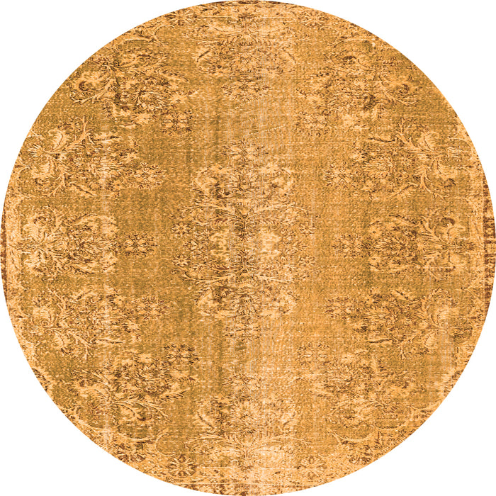 Square Persian Orange Traditional Rug, tr3569org