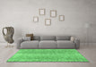 Machine Washable Persian Emerald Green Traditional Area Rugs in a Living Room,, wshtr3569emgrn