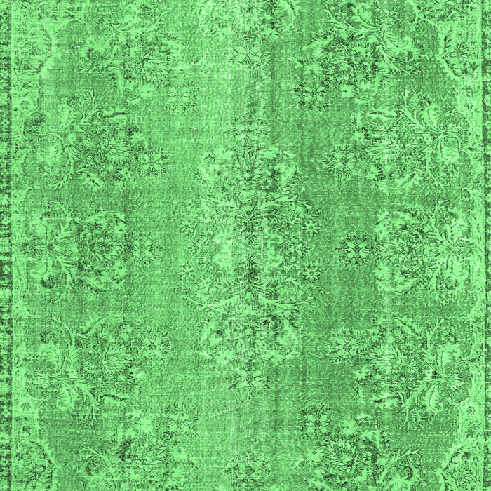 Machine Washable Persian Emerald Green Traditional Area Rugs, wshtr3569emgrn