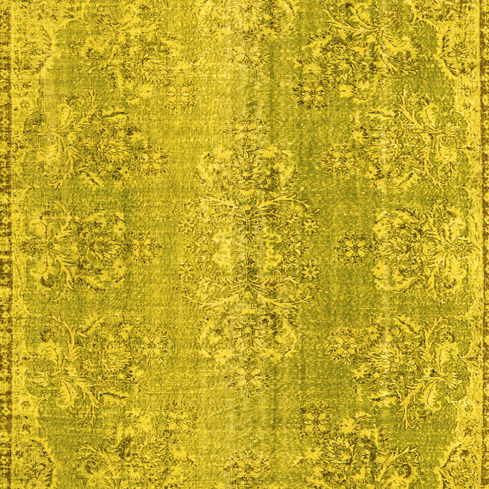Machine Washable Persian Yellow Traditional Rug, wshtr3569yw
