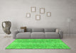 Machine Washable Persian Green Traditional Area Rugs in a Living Room,, wshtr3569grn