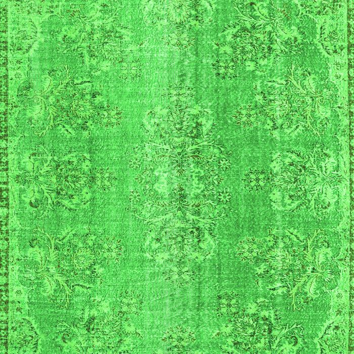 Serging Thickness of Machine Washable Persian Green Traditional Area Rugs, wshtr3569grn