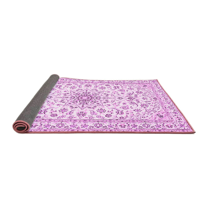 Sideview of Medallion Pink Traditional Rug, tr356pnk