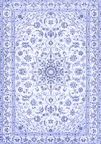 Medallion Blue Traditional Rug, tr356blu