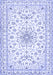 Medallion Blue Traditional Rug, tr356blu