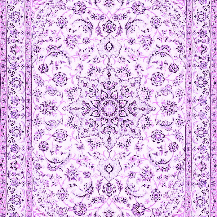 Machine Washable Medallion Purple Traditional Area Rugs, wshtr356pur