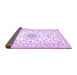 Sideview of Medallion Purple Traditional Rug, tr356pur