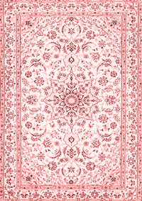 Medallion Red Traditional Rug, tr356red