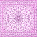 Square Medallion Pink Traditional Rug, tr356pnk