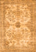 Serging Thickness of Machine Washable Persian Orange Traditional Area Rugs, wshtr3570org