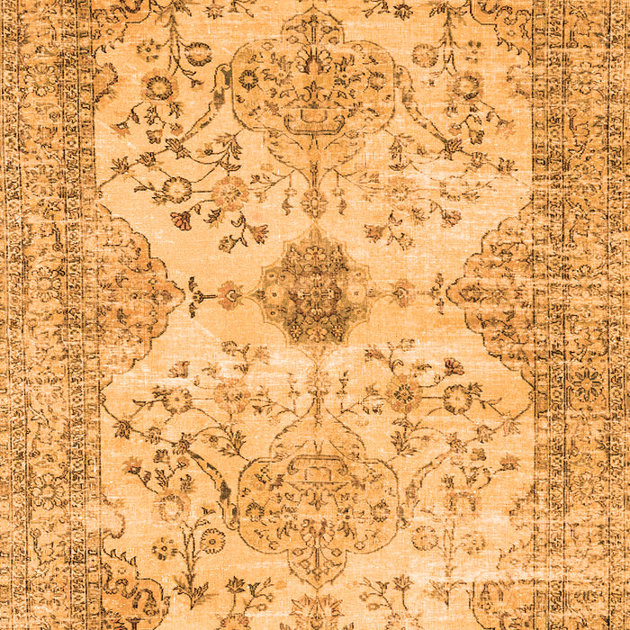 Serging Thickness of Machine Washable Persian Orange Traditional Area Rugs, wshtr3570org