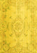 Machine Washable Persian Yellow Traditional Rug, wshtr3571yw