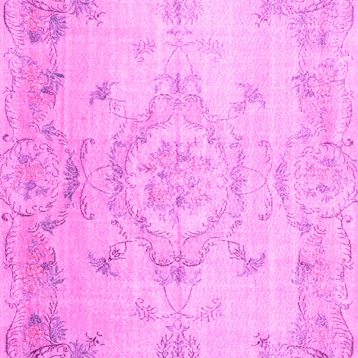 Machine Washable Persian Pink Traditional Rug, wshtr3571pnk