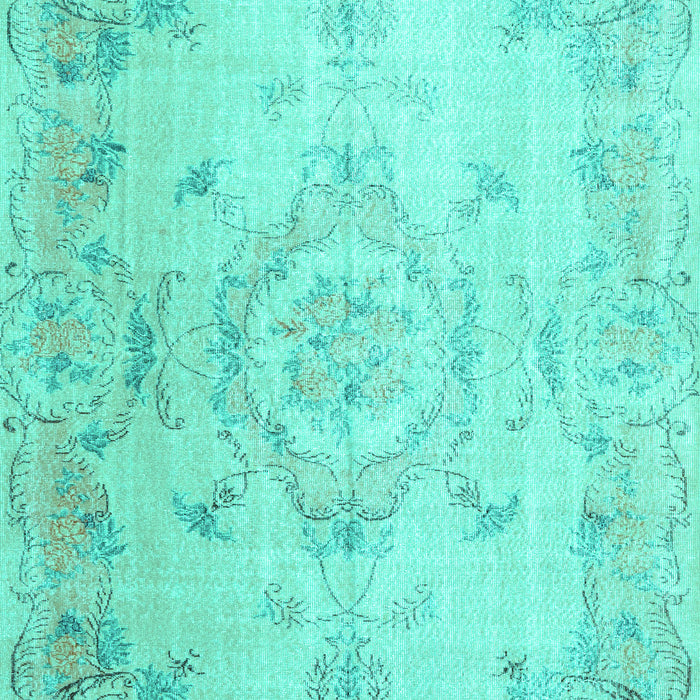 Machine Washable Persian Turquoise Traditional Area Rugs, wshtr3571turq