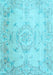 Machine Washable Persian Light Blue Traditional Rug, wshtr3571lblu