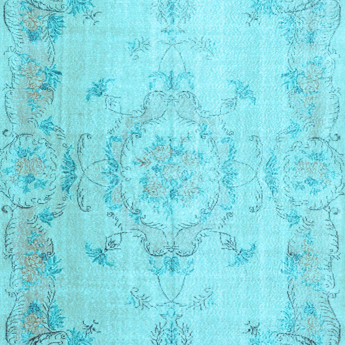 Machine Washable Persian Light Blue Traditional Rug, wshtr3571lblu