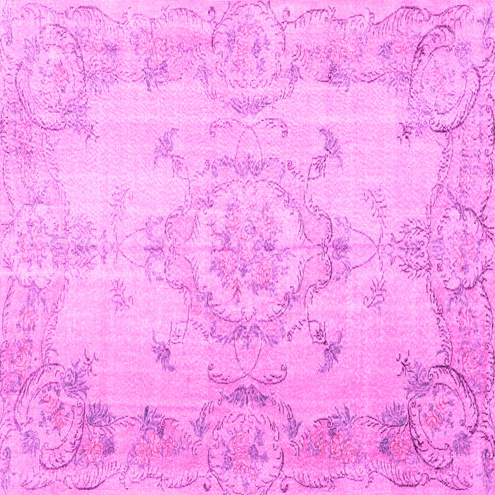 Square Persian Pink Traditional Rug, tr3571pnk