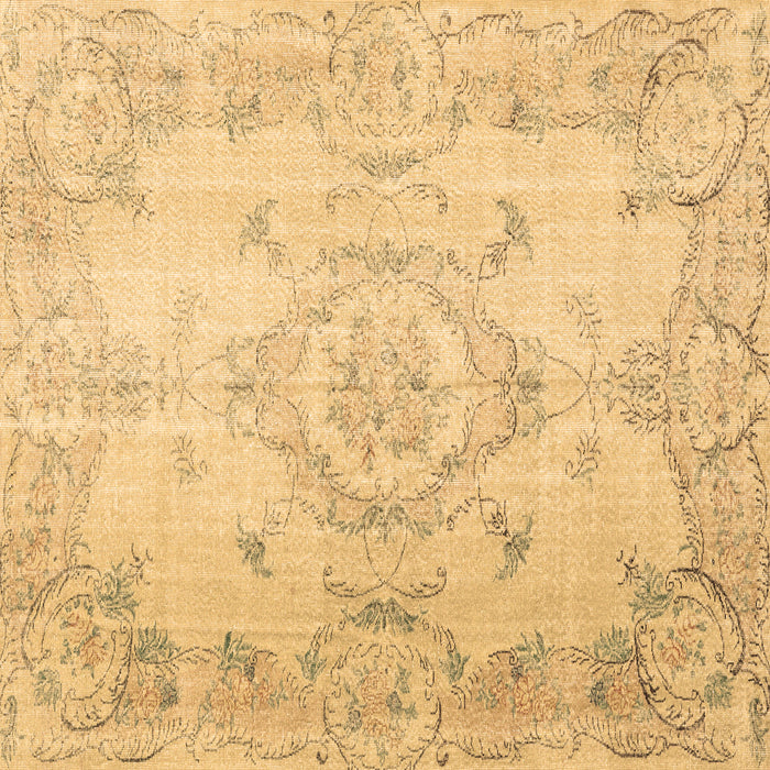 Square Persian Brown Traditional Rug, tr3571brn