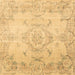Square Persian Brown Traditional Rug, tr3571brn