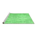 Sideview of Machine Washable Persian Emerald Green Traditional Area Rugs, wshtr3571emgrn