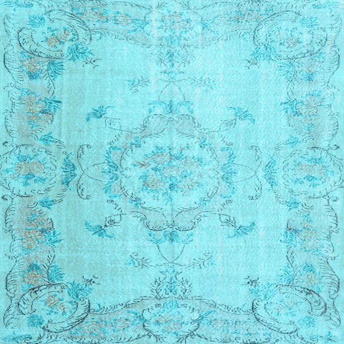 Square Persian Light Blue Traditional Rug, tr3571lblu