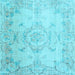 Square Persian Light Blue Traditional Rug, tr3571lblu