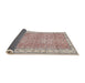 Sideview of Traditional Orange Salmon Pink Persian Rug, tr3572