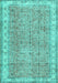 Machine Washable Persian Turquoise Traditional Area Rugs, wshtr3572turq