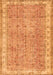 Serging Thickness of Machine Washable Persian Orange Traditional Area Rugs, wshtr3572org