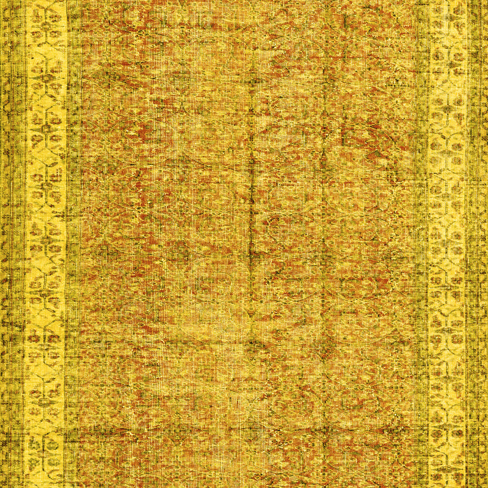 Machine Washable Persian Yellow Traditional Rug, wshtr3572yw