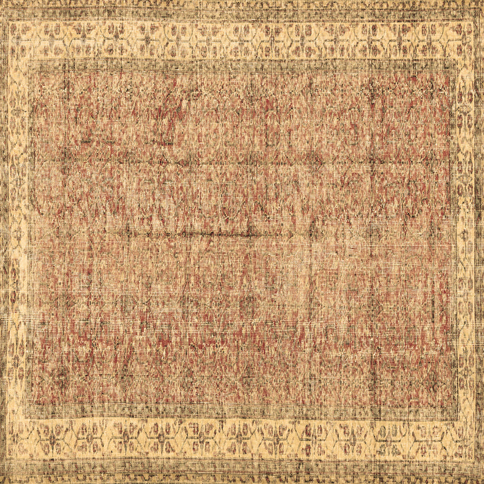 Square Machine Washable Persian Brown Traditional Rug, wshtr3572brn