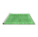 Sideview of Machine Washable Persian Emerald Green Traditional Area Rugs, wshtr3572emgrn