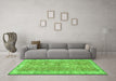 Machine Washable Persian Green Traditional Area Rugs in a Living Room,, wshtr3572grn