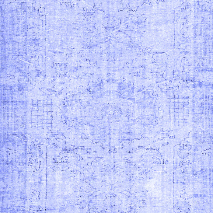 Machine Washable Persian Blue Traditional Rug, wshtr3573blu