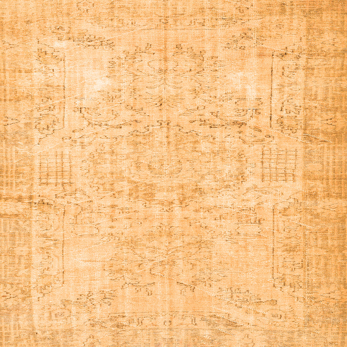 Serging Thickness of Persian Orange Traditional Rug, tr3573org