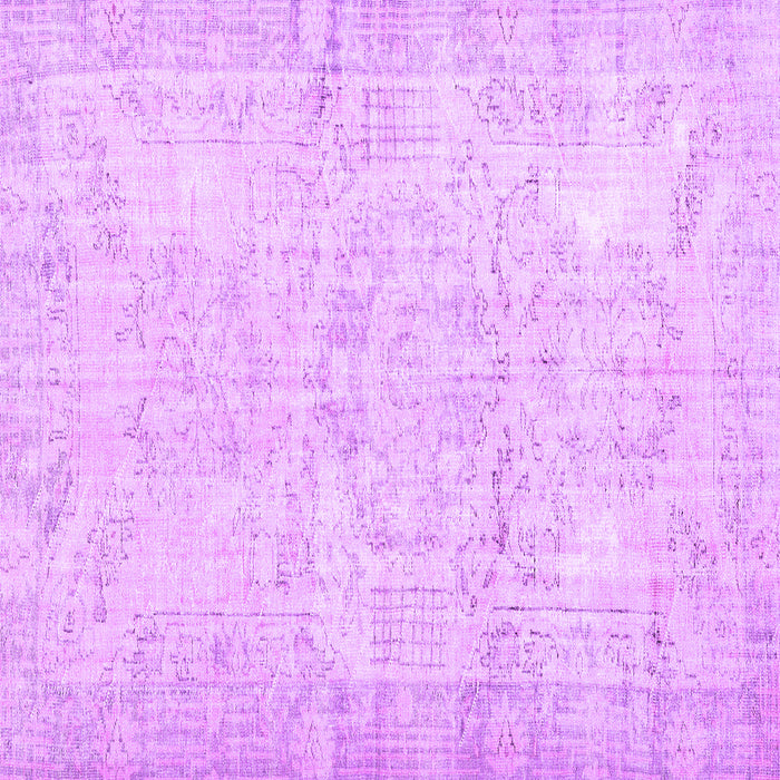 Square Machine Washable Persian Purple Traditional Area Rugs, wshtr3573pur