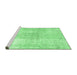 Sideview of Machine Washable Persian Emerald Green Traditional Area Rugs, wshtr3574emgrn