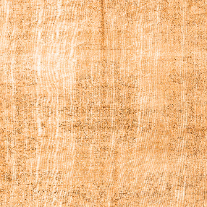 Round Machine Washable Persian Orange Traditional Area Rugs, wshtr3574org